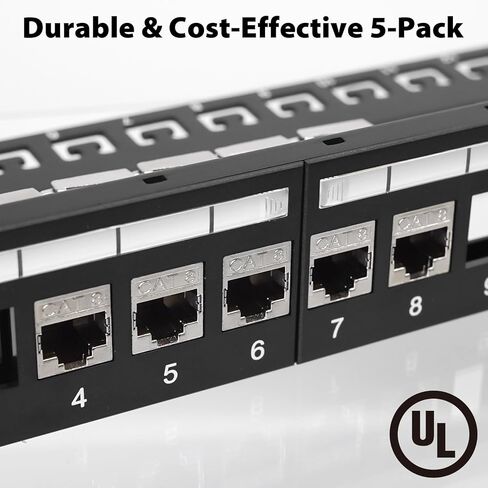 Cyberguys CAT 8 Connector Shielded 180° Keystone Jack 5-Pack, 40Gbps High-Speed RJ45 Ethernet Jack GoldPlated Contacts, Universal Compatibility CAT8/CAT7/CAT6A Cables, Easy Snap-On Design in Saudi Arabia
