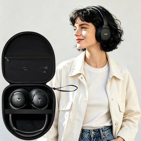حافظة سماعة رأس لجهاز Soundcore من Anker Q20i Q30 / JBL Tune 720BT 770NC / Bose QuietComfort/Sony WH-CH720N / TOZO HT3 HT2 / BERIBES/KVIDIO معظم سماعات الرأس الدوارة فوق الأذن، حافظة YPW EVA (مادة النايلون) in Saudi Arabia