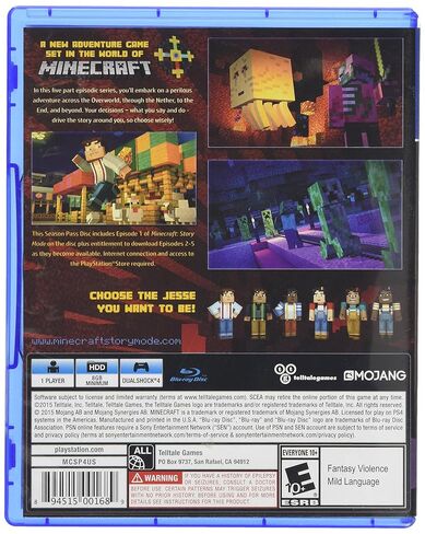 لعبة Minecraft: Story Mode - قرص الموسم - بلاي ستيشن 4 in Kuwait