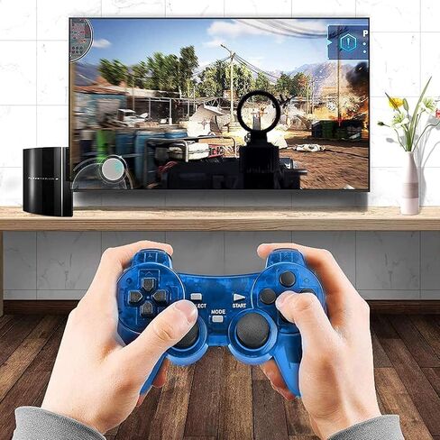 NATGLOW Wireless Controller for PS2, 2.4G Double Shock Game Controller Remote 2 Pack 1 in Saudi Arabia