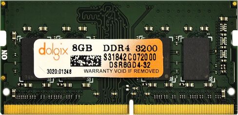 DOLGIX 8GB Single DDR4 3200(PC4-25600) X8 Unbuffered SODIMM 260-Pin Laptop Memory in Kuwait