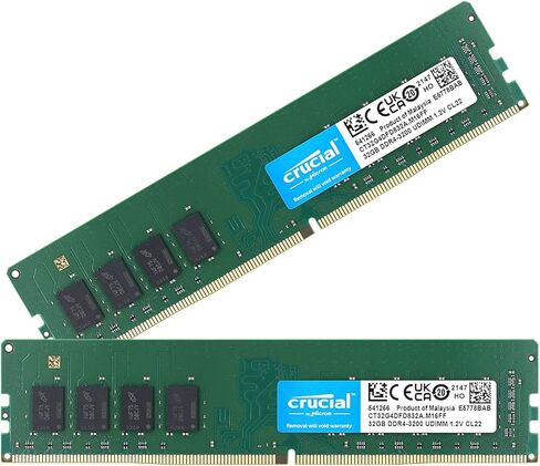 ذاكرة سطح المكتب كروكيال PC4-25600 (DDR4-3200) 64 جيجابايت (32 جيجابايت × 2) UDIMM CT32G4DFD832A [استيراد متوازي] in Saudi Arabia