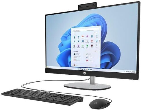 HP 27 AI PC All-in-One 27" Touchscreen IPS FHD Display (AMD Ryzen AI 7 350, 32GB DDR5, 2TB PCIe SSD, AMD Radeon, WiFi 6, Webcam, Bluetooth 5.4, Win 11 Pro) w/DKZ USB Port Expander in Saudi Arabia