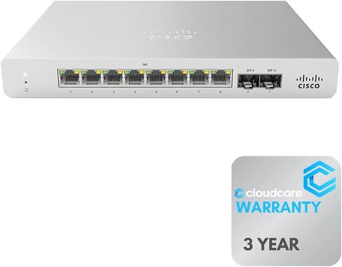 MS120-8LP-HW Meraki MS120-8LP 8 Port PoE Cloud Managed Switch (MS120-8LP-HW) | Desktop or Wall Mountable | (No Meraki License Included) (Renewed) in Saudi Arabia
