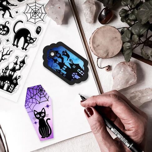 Globleland Halloween Ghost Clear Stamps Pumpkin Bat Silicone Clear Stamp الأختام in Saudi Arabia