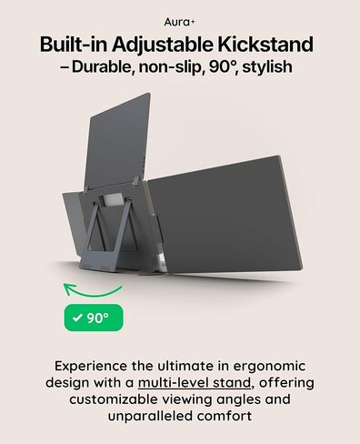 Triple Boost Pro 15.6" | Premium Triple Portable Monitor Extender | Full Aluminum | Quad Screens | 3×15.6" FHD 1080P HDR IPS | USB-C & USB-A | Compatible with 11"-18" Laptops in Saudi Arabia