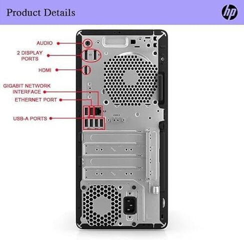 كمبيوتر مكتبي HP Elite 600 G9 Tower، Intel Core i5 الجيل الثاني عشر i5-12500 (6 كور)، ذاكرة وصول عشوائي 16 جيجابايت DDR5 SDRAM، 512 جيجابايت SSD، HDMI، USB-C، DP، Windows 11 Pro (متجدد) in Saudi Arabia