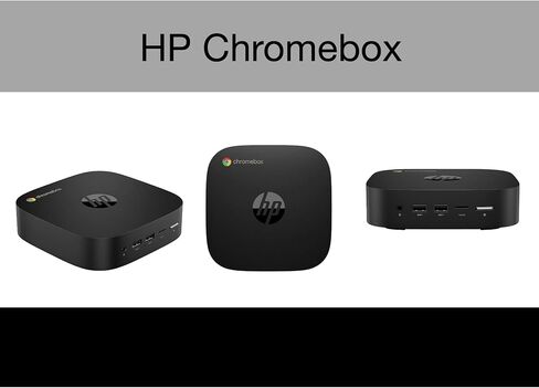 HP Chromebox 8R2T3UT#ABA سطح مكتب أسود/Celeron 7305/32GB/64GB eMMC SSD/Intel UHD/Chrome OS مع موسع منفذ USB DKZ in Kuwait