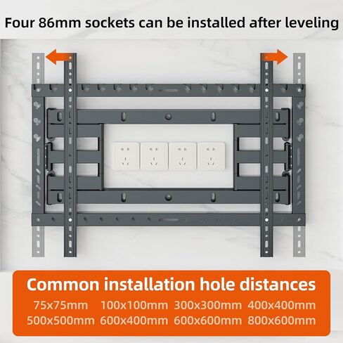 85 98 Ultrathin TV Wall Mount 75 86 90 100 inch Full Motion Thin Embedded Bracket Large Screen Heavy Duty Led Adjustable Articulating Stand Max vesa 800x600mm Load 154 lbs DY820L in Saudi Arabia