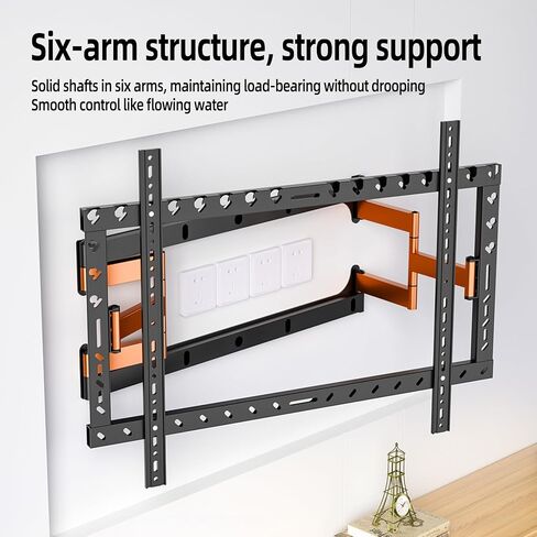 85 98 Ultrathin TV Wall Mount 75 86 90 100 inch Full Motion Thin Embedded Bracket Large Screen Heavy Duty Led Adjustable Articulating Stand Max vesa 800x600mm Load 154 lbs DY820L in Saudi Arabia