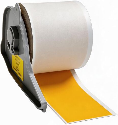 Replacement for Brady All Weather Permanent Adhesive Vinyl Label Tape, M7C-2000-595-WT for M710 and BMP71 Printers, 2" x 50' Yellow Industrial Labels, Waterproof and Chemical Resistant, White in Saudi Arabia