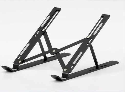 Laptop Stand for Desk - Portable Aluminum Alloy Folding Adjustable Holder for 10-15.6" Laptops & Tablets in Saudi Arabia
