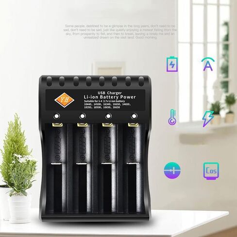 سوانليك شاحن بطارية ليثيوم أيون عالمي ذو 4 فتحات، رأس شحن USB، ذكي، تلقائي وسريع in Kuwait