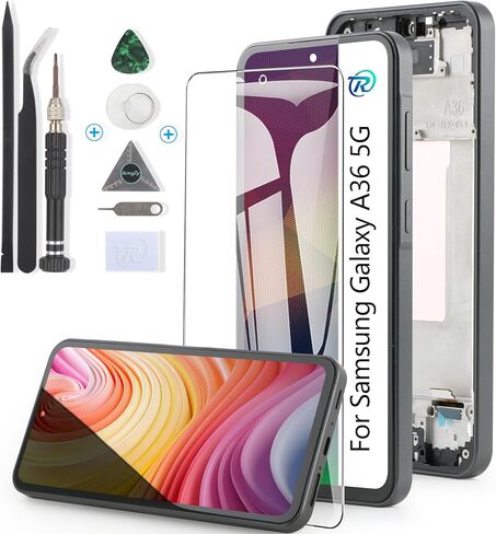 بديل شاشة Samsung Galaxy A36 5G/A366U Incell لهاتف Samsung A36 5G شاشة LCD تعمل باللمس محول رقمي مع أدوات (مع إطار) in Saudi Arabia
