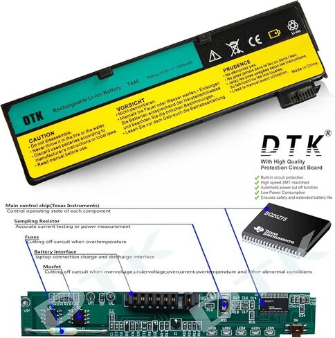 DTK 0C52862 0C52861 68+ Laptop Battery Replacement for IBM Thinkpad L450 L460 T440s T440 T450 T450s T460 T460P T550 T560 P50S W550s X240 X250 X260 Series in Saudi Arabia