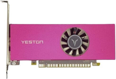 بطاقة رسومات Yeston GTX 1050 ti 4GD5 LP 128bit PCIE 3.0 GDDR5 1050 Ti بطاقة فيديو لأجهزة الكمبيوتر الشخصية الصغيرة ذات الشكل الصغير SSF تصميم نحيف منخفض المستوى (مجهز بمحول نصف ارتفاع) in Kuwait