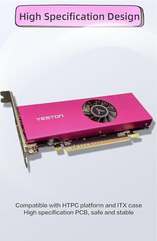 بطاقة رسومات Yeston GTX 1050 ti 4GD5 LP 128bit PCIE 3.0 GDDR5 1050 Ti بطاقة فيديو لأجهزة الكمبيوتر الشخصية الصغيرة ذات الشكل الصغير SSF تصميم نحيف منخفض المستوى (مجهز بمحول نصف ارتفاع) in Kuwait