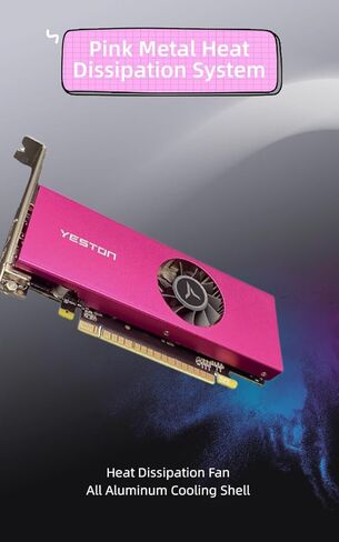 بطاقة رسومات Yeston GTX 1050 ti 4GD5 LP 128bit PCIE 3.0 GDDR5 1050 Ti بطاقة فيديو لأجهزة الكمبيوتر الشخصية الصغيرة ذات الشكل الصغير SSF تصميم نحيف منخفض المستوى (مجهز بمحول نصف ارتفاع) in Kuwait