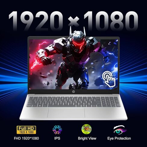 كمبيوتر محمول HP i7 15.6 بوصة FHD يعمل باللمس، Intel 10-Core i7-1355U (Beat Core 7 160U، حتى 5 جيجا هرتز)، ذاكرة الوصول العشوائي 16 جيجا بايت 512 جيجا SSD، كمبيوتر Intel Iris Xe Graphics Win11 Pro لمصمم ألعاب الأعمال مع ملحقات GM in Kuwait