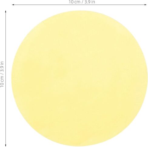 NUOBESTY 5 Pcs Yellow Light Diffuser Film, 3. 93" Round Color Correction Sheets, Self-adhesive Warm Gel Light Filter for 4-inch Recessed Lighting, Pet Circular Film for Led Lamp Spotlight in Saudi Arabia