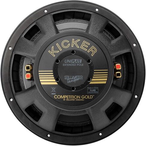مضخم صوت من السلسلة الذهبية KICKER 50GOLD124 مقاس 12 بوصة (30 سم)، إصدار الذكرى السنوية الخمسين، 500 واط RMS، ذروة 1000 واط، DVC 4 أوم، رمي ممتد، جودة صوت أسطورية، 17 رطلاً (متجدد) in Saudi Arabia