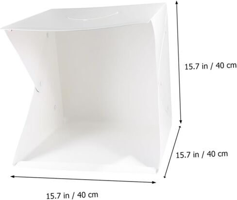 VALICLUD 40cm Portable Mini Photo Tent with Adjustable LED Lighting, Folding Photo Studio Light Box Kit with Dual Light Strips and 6 Color Photography Backdrops for Product Photography in Saudi Arabia
