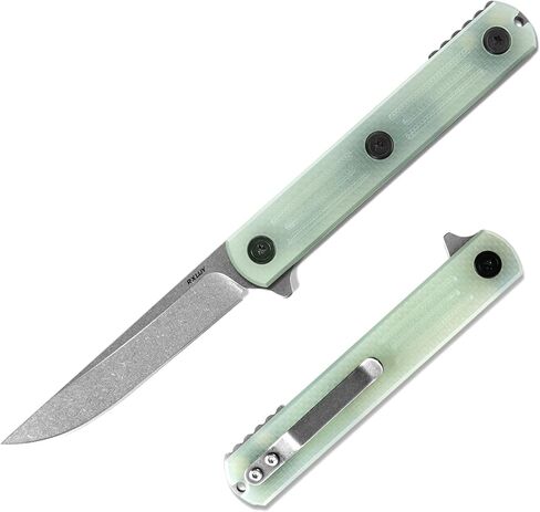 Folding Pocket Knife, 3.19" 14C28N Steel Blade G10 Handle Praxis Small Flipper Liner Lock EDC Folding Knife, Sharp Survival Camping Hiking Hunting Office Knives for Men (Orange) in Saudi Arabia