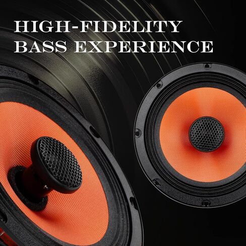 Car Speakers 6.5 Inch Door Speakers, 2-Way Coaxial, 500W Max, Powerful Low Frequency with Delicate Medium and High Frequency, Flush Mount Car Audio, Black, 1 Pair in Saudi Arabia