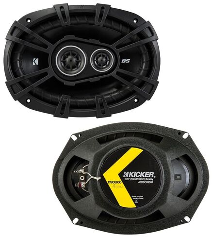حزمة Harmony Audio Kicker الكلاسيكية المتوافقة مع 2005-2014 Toyota Tacoma 43DSC69304 70W RMS 3 Way 4-Ohm مكبرات صوت مع HA-A400.4 800W نطاق كامل أو مضخم فرعي وحزام بديل HA-728104 in Kuwait