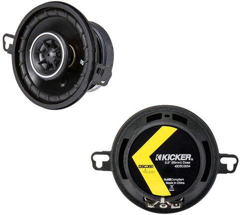 حزمة Harmony Audio Kicker الكلاسيكية المتوافقة مع 2005-2014 Toyota Tacoma 43DSC69304 70W RMS 3 Way 4-Ohm مكبرات صوت مع HA-A400.4 800W نطاق كامل أو مضخم فرعي وحزام بديل HA-728104 in Kuwait