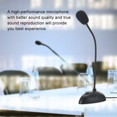 Adjustable Mini Desktop Microphone with 3.5mm Jack Plug Play USB C USB A Adapter for PC Computer Laptop Gaming Streaming Recording Online Lessons Podcast in Saudi Arabia