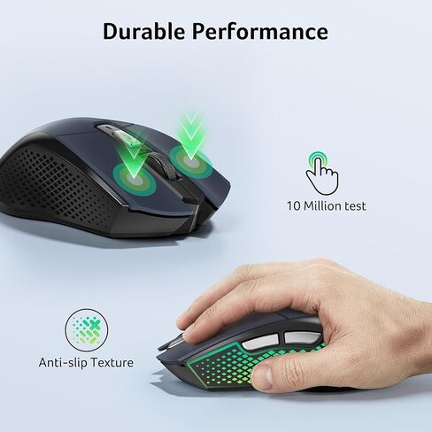 acer Wireless Mouse for Laptop, 2.4GHz Computer Mouse 5 Adjustable DPI Office Cordless USB Mice with USBA Receiver, 6 Buttons, 4000 DPI, Medium to Large Sized Hands Compatible with PC, Laptop, Desktop in Saudi Arabia