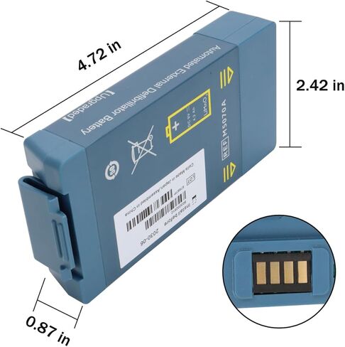 بطارية 9 فولت 4200 مللي أمبير في الساعة لجهاز مزيل الرجفان AED - متوافقة مع M5070A، M5066A، M5068A - عمر استعداد طويل، طاقة مستقرة، أداة - استبدال in Kuwait