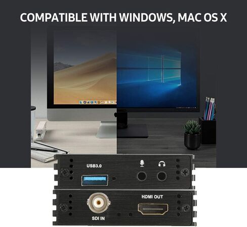 HXBER NK-M006 3G-SDI بطاقة التقاط الفيديو USB3.0 HD 1080P صندوق التقاط الفيديو SDI إلى HDMI محول محول تصميم خالي من السائق in Kuwait