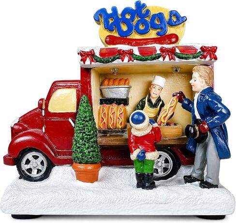 MOMENTS IN TIME 3.9"H Polyresin LED Lighted Ice Cream Truck (B/O) in Kuwait
