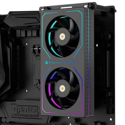 Thermalright MC-2 ARGB RAM Cooler, Dual Fan Active Memory Cooler, 3200RPM PWM, 5V 3PIN ARGB, Low-Noise Clip-On RAM Cooling for DDR/DDR2/DDR3/DDR4/DDR5 (Black) in Saudi Arabia