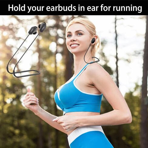 حزام متوافق مع سماعات Bose QuietComfort Ultra وBose QuietComfort II، (الجيل الثاني)، ملحقات الحبل الرياضية، موصل حامل سلك حبل الرقبة من السيليكون، (أسود) in Kuwait