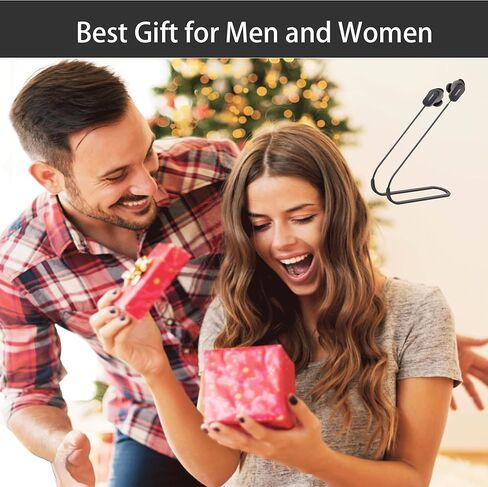 حزام متوافق مع سماعات Bose QuietComfort Ultra وBose QuietComfort II، (الجيل الثاني)، ملحقات الحبل الرياضية، موصل حامل سلك حبل الرقبة من السيليكون، (أسود) in Kuwait