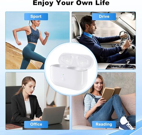 علبة شحن لاسلكية بديلة متوافقة مع AirPods Pro الجيل الأول والثاني، حافظة شاحن سماعات الأذن مع زر مزامنة بلوتوث، شحن سريع، خيارات لاسلكية وسلكية مزدوجة in Kuwait