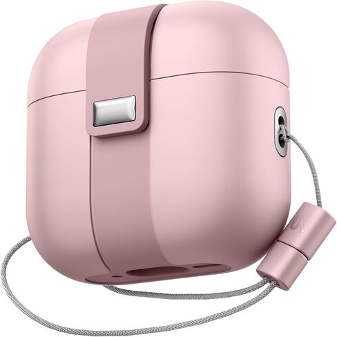SURITCH for AirPods 4 Case (2024), Magnetic Lock Bumper Cases Compatible with Airpods 4th Generation, Rugged Protective Cover with Stylish Hanging Lanyard Cases for Women Men, Pink in Saudi Arabia