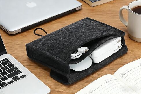 Portable Felt Storage Bag, All-Purpose Carrying Bags, Electronics Accessories Protective Case for MacBook Power Adapter, Mouse, Cellphone, Cables, Power Bank, Portable External Hard Drive in Saudi Arabia