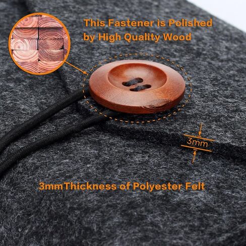 Portable Felt Storage Bag, All-Purpose Carrying Bags, Electronics Accessories Protective Case for MacBook Power Adapter, Mouse, Cellphone, Cables, Power Bank, Portable External Hard Drive in Saudi Arabia