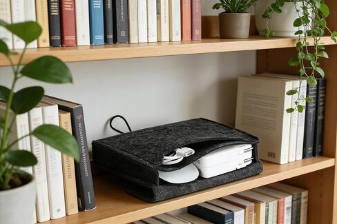 Portable Felt Storage Bag, All-Purpose Carrying Bags, Electronics Accessories Protective Case for MacBook Power Adapter, Mouse, Cellphone, Cables, Power Bank, Portable External Hard Drive in Saudi Arabia