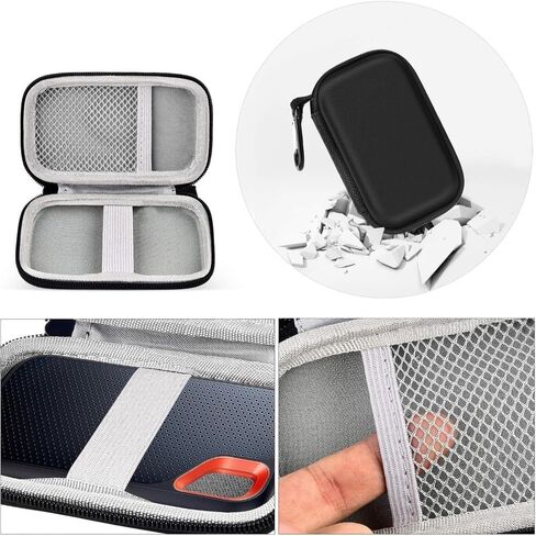 Case for SanDisk Extreme Portable SSD Portable SSD 480GB 500GB 1TB 2TB 4TB 8TB, External Hard Drive Hard Carry Case (Storage Box Only) (Black) in Saudi Arabia