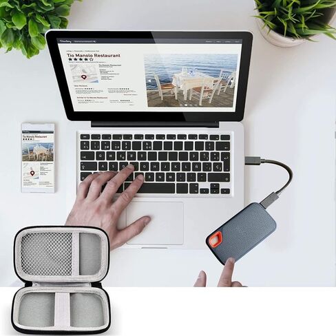 Case for SanDisk Extreme Portable SSD Portable SSD 480GB 500GB 1TB 2TB 4TB 8TB, External Hard Drive Hard Carry Case (Storage Box Only) (Black) in Saudi Arabia