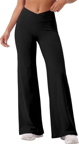 VVX Yoga Pants Women Wide Leg Leggings Crossover no Seam Front Straight Leg Workout Gym Yoga Pants in Saudi Arabia
