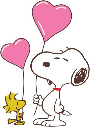 ملصق فينيل لاصق Snoopy Hugging Woodstock، ملصق لطيف مقاوم للطقس للسيارة وMacBook وحافظة الهاتف (4.5 بوصة × 3.5 بوصة) in Kuwait