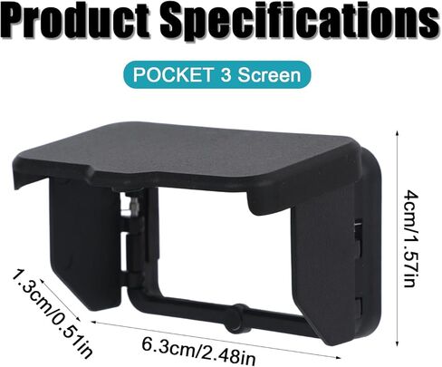 Foldable Screen Sun Hood for DJI Osmo Pocket 3, Anti-Glare Magnetic Sunshade Cover Portable Sun Visor Accessories for Outdoor Shooting Supplies in Saudi Arabia