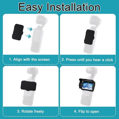 Foldable Screen Sun Hood for DJI Osmo Pocket 3, Anti-Glare Magnetic Sunshade Cover Portable Sun Visor Accessories for Outdoor Shooting Supplies in Saudi Arabia