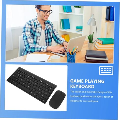 Mikinona Keyboard and Mouse Combo Latin Spanish Layout Resin Material Cordless Computer Keyboard with Mouse for Typing and Study in Saudi Arabia